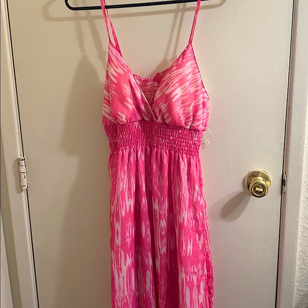 Neon pink dress